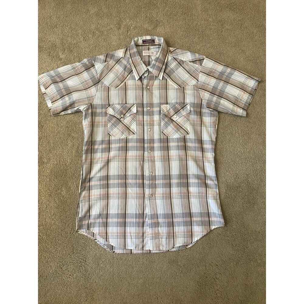 Vintage Winchester Plaid Western Pearl Snap Shirt - Men's Short Sleeve
